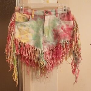 Daisy‎ Multicolor Tie-Dye Shorts.sz.s.